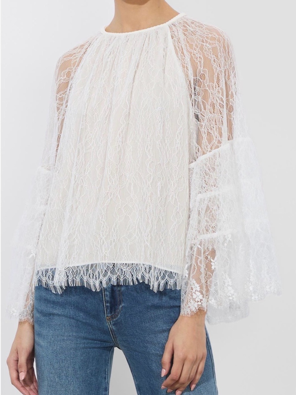 Alice + Olivia Women's Delia Ruffle Angel Tunic Top